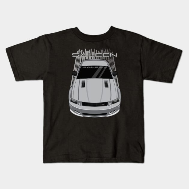 Ford Mustang Saleen 2005-2009 - Silver Kids T-Shirt by V8social